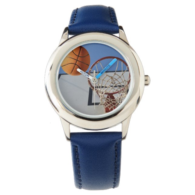 Reloj De Pulsera Puntos De Posición En El Baloncesto, (Anverso)