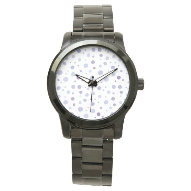 Reloj De Pulsera puntos polka pintados a mano (Anverso)