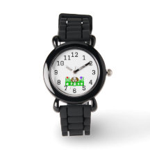 Pup N Play Kids Black Silicone Watch