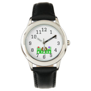 Reloj De Pulsera Pup N Play Niños Acero Inoxidable Black Watch