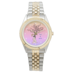 Reloj De Pulsera Puppy Dalmatiano Y Mariposa Personalizada