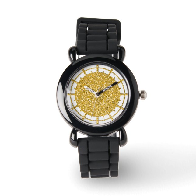 Reloj De Pulsera PURE GOLD Splatt Pattern + su imagen (Anverso)