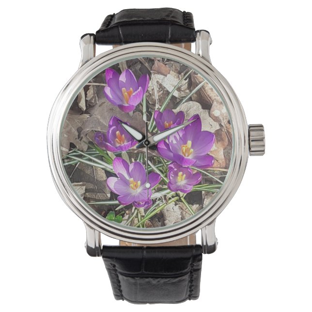 Reloj De Pulsera Purple Crocus Watch (Anverso)