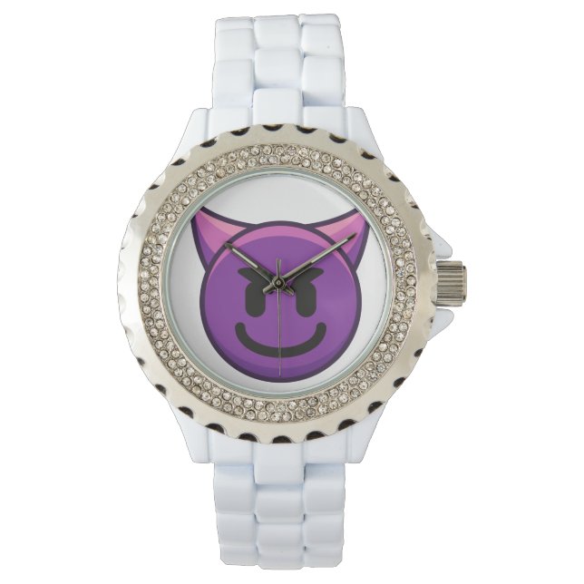 Reloj De Pulsera Purple Devil Emoji (Anverso)