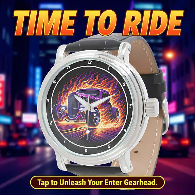 Reloj De Pulsera Purple Hot Rod, Fiery Street  (Subido por el creador)