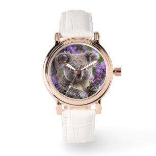 Reloj De Pulsera Purple Jacaranda Koala Bear,