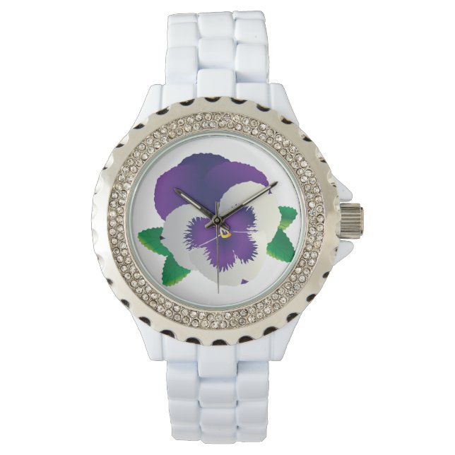 Reloj De Pulsera Purple Pansy eWatch (Anverso)