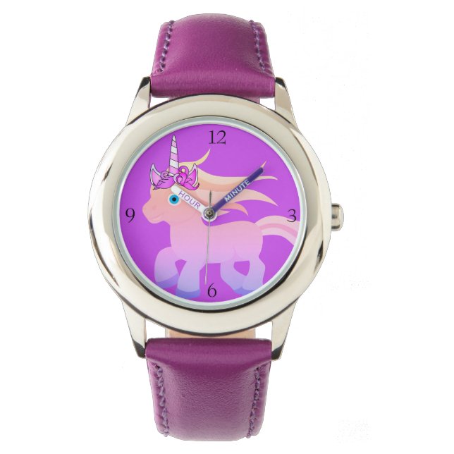 Reloj De Pulsera Purple Unicornio para Chica (Anverso)