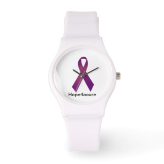 Reloj De Pulsera Púrpura Cinta Mirar Fibrosis Quística Lupus Fibro