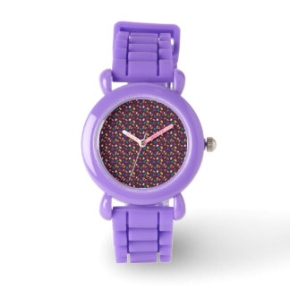 Reloj De Pulsera Púrpura Hoja de champiñón Patrón Silicona Watch