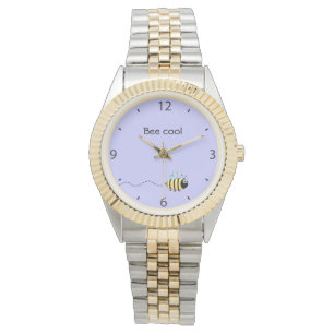 Reloj De Pulsera Púrpura linda fresca del retruécano del dibujo