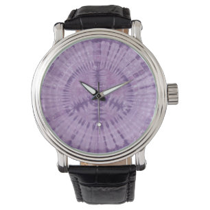 Reloj De Pulsera Púrpura Peace Tie Dye
