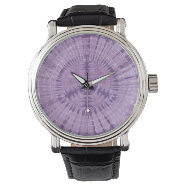 Reloj De Pulsera Púrpura Peace Tie Dye (Anverso)