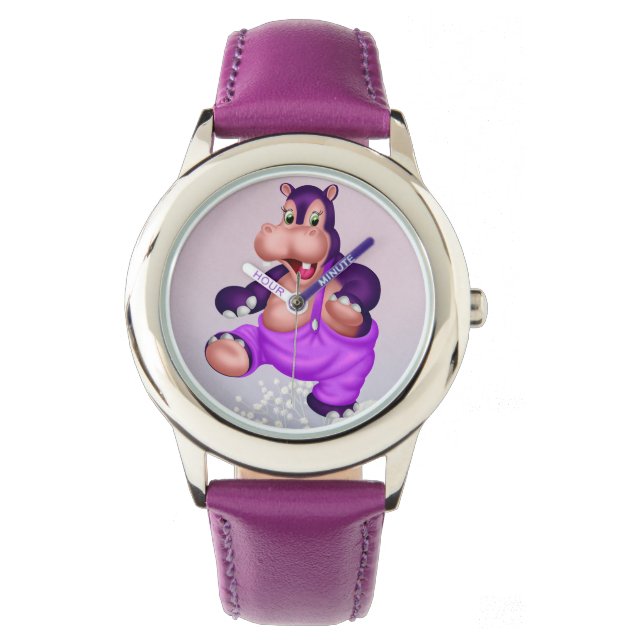 Reloj De Pulsera Púrpura - Vigilancia infantil (Anverso)