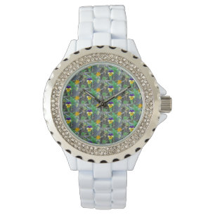 Reloj De Pulsera Púrpura y amarilla