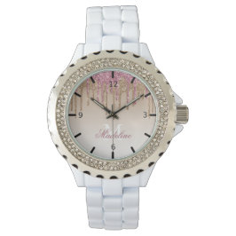 Reloj De Pulsera Purpurina de goteo personalizado