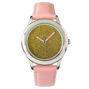 Reloj De Pulsera Purpurina de manchas de oro