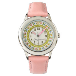 Reloj De Pulsera Purpurina de nombres personalizados Strap Kids Wat