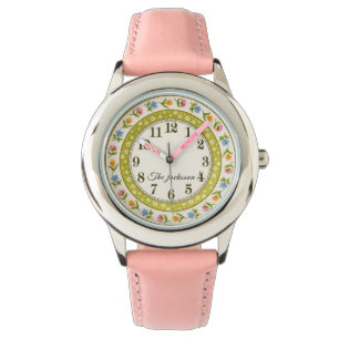 Reloj De Pulsera Purpurina de nombres personalizados Strap Kids Wat