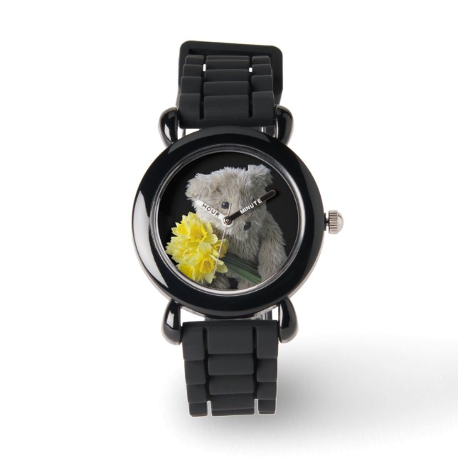 Reloj De Pulsera purpurina de oso daffodil (Anverso)