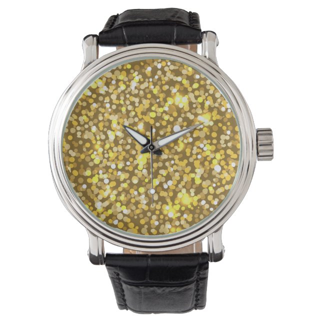 Reloj De Pulsera Purpurina dorado (Anverso)