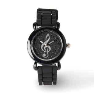 Reloj De Pulsera purpurina plateado de Guay efectos brillantes trip
