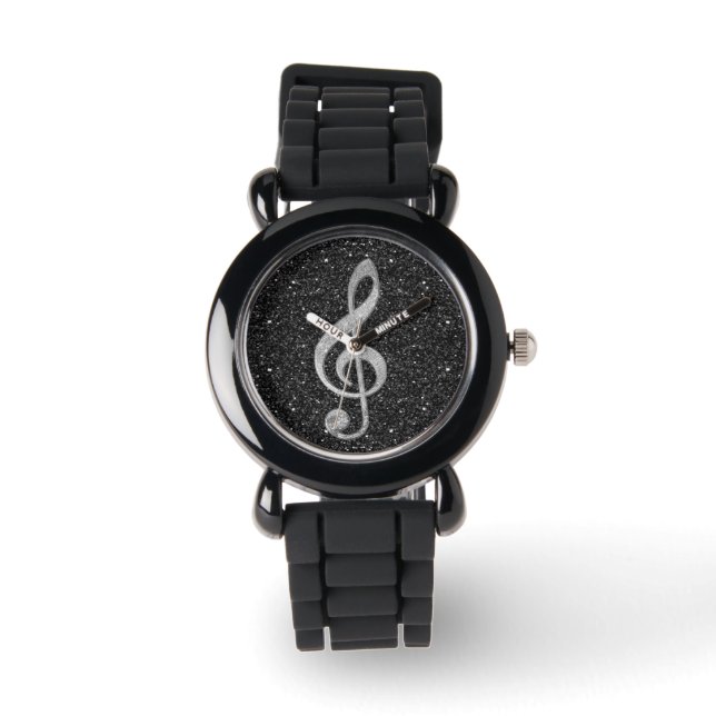Reloj De Pulsera purpurina plateado de Guay efectos brillantes trip (Anverso)