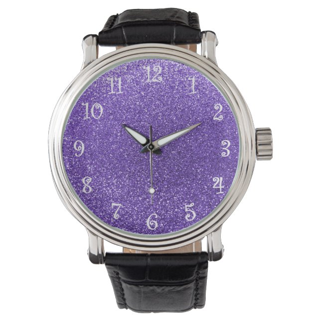 Reloj De Pulsera Purpurina púrpura (Anverso)