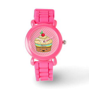 Reloj De Pulsera purpurina retro rosado pastel chicas ver