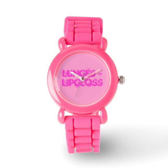 Reloj De Pulsera Purpurina Rosa Girly Watch (Anverso)