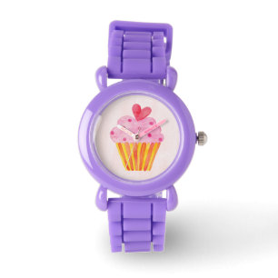 Reloj De Pulsera purpurina rosado pastel chica  ver