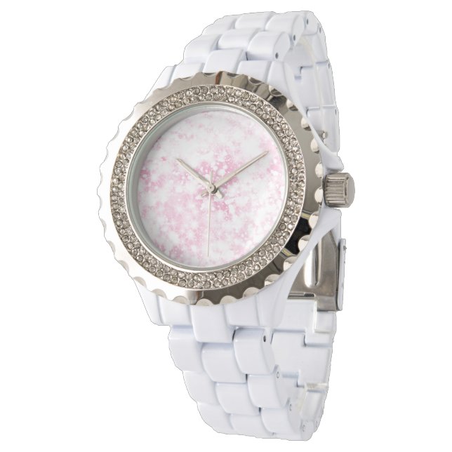 Reloj De Pulsera Purpurina Sparkly Pink (Angular)