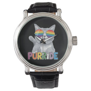 Reloj De Pulsera Purride Cat gafas de sol orgullo gay Rainbow LGBTQ
