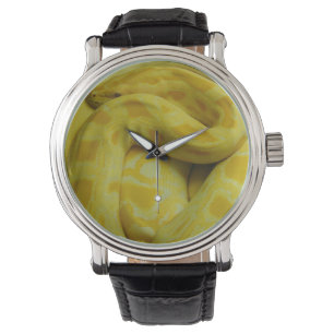 Reloj De Pulsera Python birmano amarillo