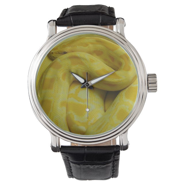 Reloj De Pulsera Python birmano amarillo (Anverso)