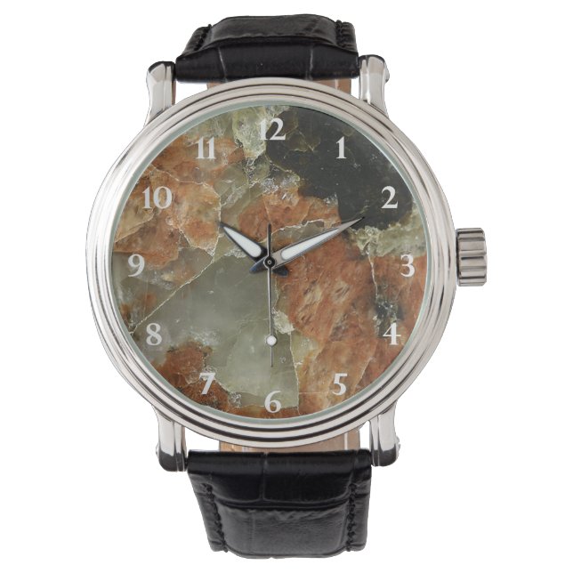 Reloj De Pulsera Quartz naranja, negro y transparente (Anverso)