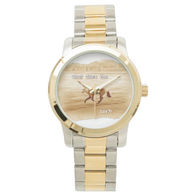 Reloj De Pulsera qué dice el zorro (Anverso)