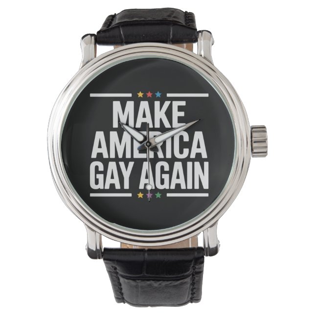 Reloj De Pulsera Que los gays estadounidenses vuelvan a ser gracios (Anverso)