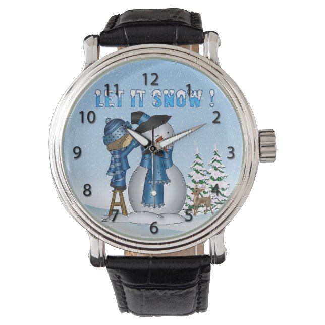 Reloj De Pulsera Que Nieve y Snowman Watch (Anverso)