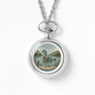 Reloj De Pulsera Quédate Curioso Acogedor Críptido Nessie Monstruo