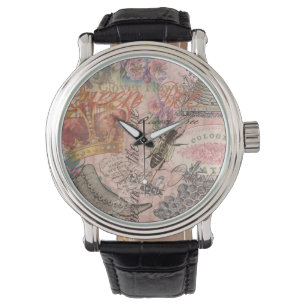 Reloj De Pulsera Queen Bee Vintage Hermoso Collage