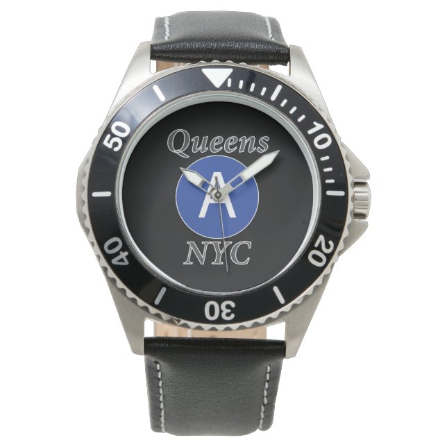 Reloj De Pulsera Queens NYC A Train (Anverso)