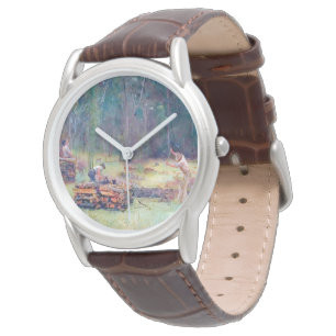 Reloj De Pulsera Quemadores de carbón vegetal divisores de madera T