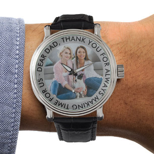 Reloj De Pulsera Querido Personalizado de papá: Gracias, mensaje y