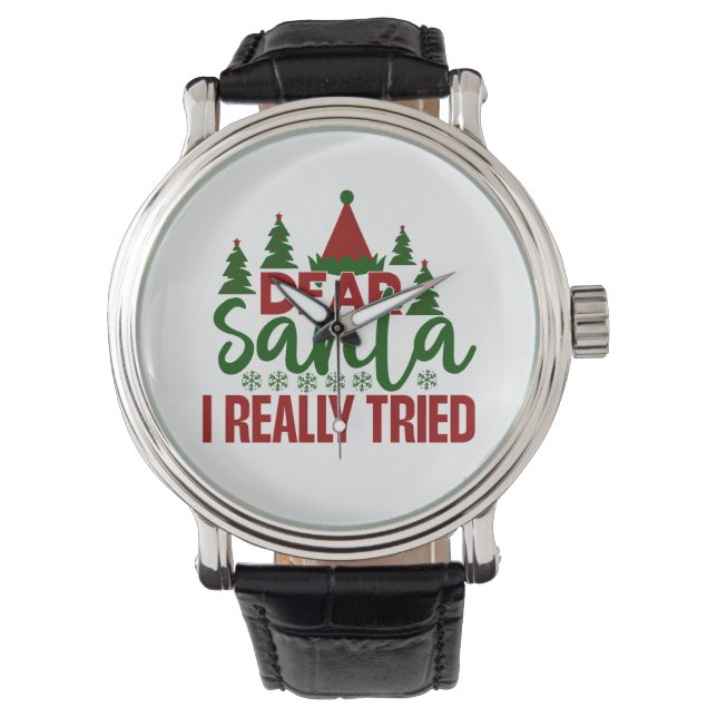 Reloj De Pulsera Querido Santa – Navidad Divertida (Anverso)