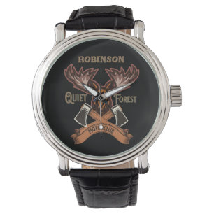 Reloj De Pulsera Quiet Forest Motorclub, personalice al papá de la 
