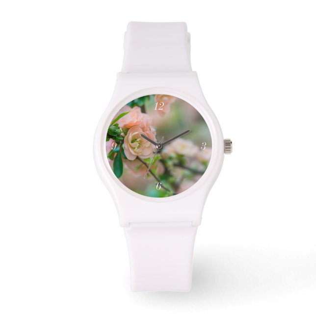 Reloj De Pulsera Quince de Flor de Peach (Anverso)
