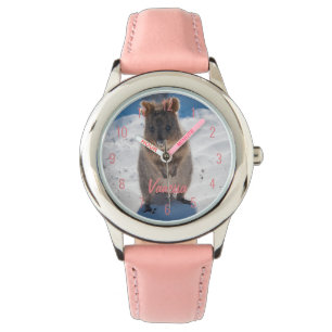 Reloj De Pulsera Quokka en la playa de Australia, Chicas pequeños r