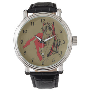 Reloj De Pulsera R & B Manga, Neko Catgirl Furry Loli Anime