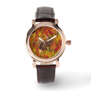Reloj De Pulsera Rabbit otoñal en rojo
